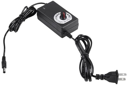 Oumefar AC/DC Power Supply Adapter Universal 3-12V Speed Regulating Power Supply Switching Power Converter with Voltage Adjustment knob for Motor Speed Controller