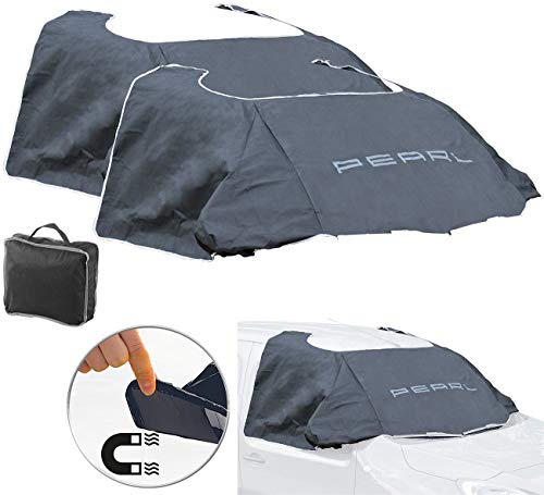 PEARL Auto Abdeckplane: 2er-Set Anti-EIS-Kfz-Scheibenabdeckung, Magnet-Fixierung, 270 x 94 cm (Auto Abdeckplane mit Magnet, Abdeckung Winter, Windschutzscheibe)