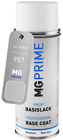 MG PRIME Billack Spridburk för BMW 957 / N32 Magnesium Metallic Matt Spridburk för grundfärg 400 ml