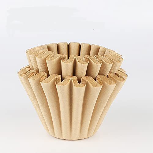 Filtres À Café Panier - Panier Biodégradable Brun Naturel Filtres De Paniers Non Blestés pour L'utilisation De Bureau À Domicile, des Fleurs De Filtre À Café, 100 Compte