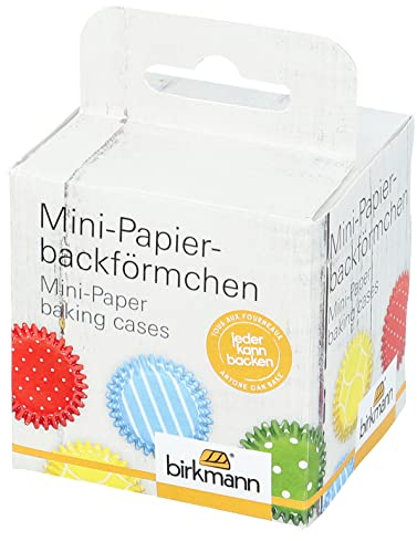 Birkmann, Mini-Papierbackförmchen, Easy Baking, gemustert, 100 Stück