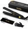 Plancha para Cabello Mini Terviiix, Ideal para Cabello Corto, con Ajustes de Calor Variables, de Cerámica Turmalina y Doble Voltaje. Plancha Mini con Bolsa, Apagado Automático, Negro.