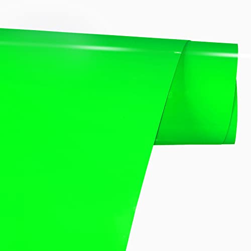 FORBELL Plotterfolie Textil, 30.5cm×3 Meter Textil Bügeltransferfolie (Neon grün)