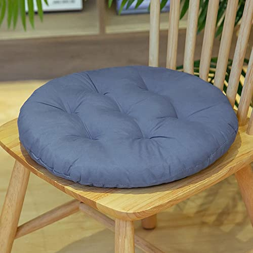 LUMoony Cuscino imbottito per sedia, in cotone, 2 pezzi, comodo, per la seduta dell'auto, per la casa, la cucina, il giardino, la sala da pranzo, l'ufficio, cuscino per sedia da 40 cm, rotondo