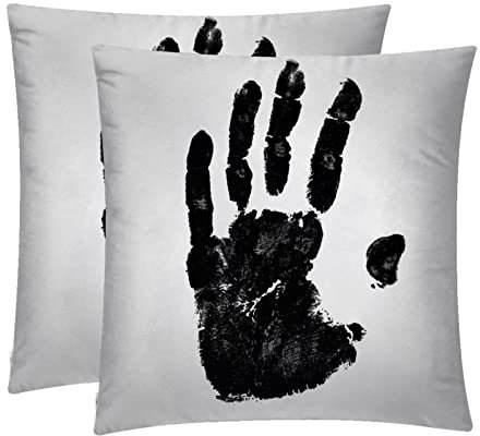 Handabdruck-Set mit 2 personalisierbaren Kissenbezügen