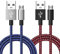 Lot de 2 chargeurs pour PS4 3m + 3m Micro USB pour manette PS4/manette Xbox/manette Dual Shock 4/Fire HD/appareil photo/clé TV, câble de données micro USB Android et câble de charge rapide