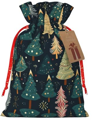 DURAGS Geschenktasche mit Kordelzug für Weihnachtsbaum, schicke Stoff-Geschenktüte für Weihnachten – ideal für jeden Anlass