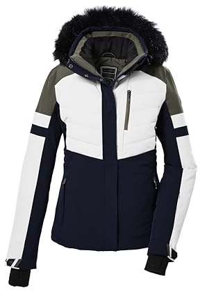Killtec Damen Ksw 101 Wmn Ski Qltd Jckt Skijacke/Funktionsjacke in Daunenoptik mit abzippbarer Kapuze und Schneefang