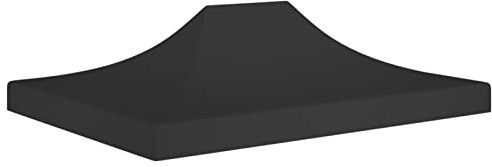 ShGaxin Partyzelt-Dach, Ersatz Pavillondach, Dach Für Pavillon, Ersatzdach Pavillon, 4x3 m Schwarz 270 g/m²