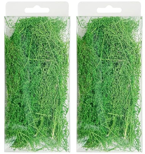 Woohome DIY Miniatur Static Grass Tuft Miniatursträucher Büsche Modell Bäume Bush Miniatur Blume Cluster für Miniatur Tabletop Spiele Modelleisenbahn Geländebau, Grasgrün
