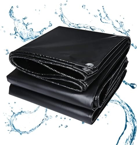 Cobertura para lagoa, lona para lagoas de jardim,cobertura para lagoa, capa para piscina de filme, Revestimiento de Caucho Negro para Estanque, lago para peixes grandes, Liner Gardens Pools（1×2m）