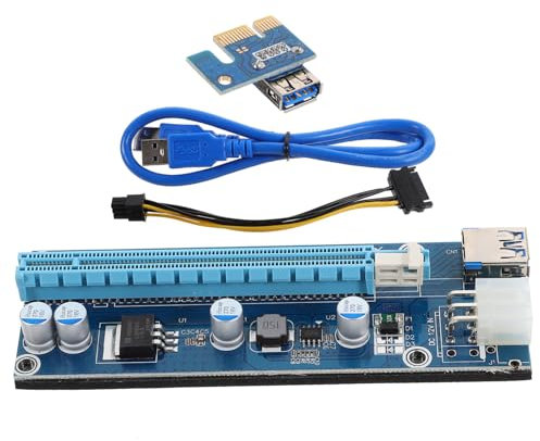 KONTONTY Adattatore GPU Esterna per Laptop Interfaccia Compatta Pci-e X16 e Cavo USB 60Cm, Estensione Scheda Grafica Pcie per Mining e Accessori Computer