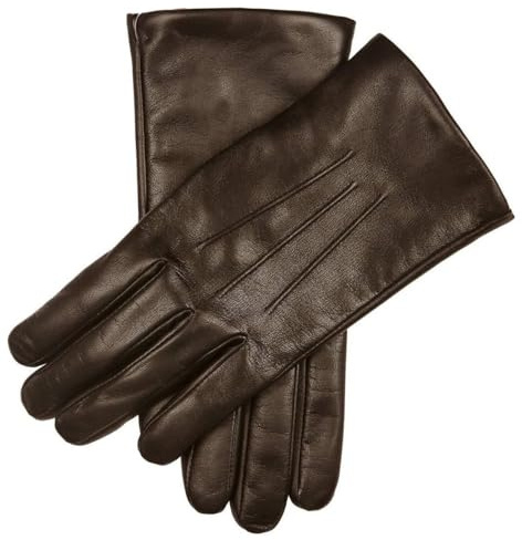 Dents Andover Herren Lederhandschuhe mit Kaschmirfutter, Braun