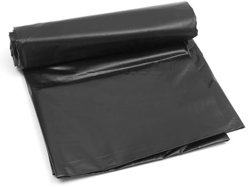 Flexible Teichfolie, robuste Unterlage, langlebig, wasserdicht und schwarz, ideal für Wasser, Gartenteiche, Wasserfälle und Springbrunnen, Fischteiche, Membran, vorgeformte Folien, 6 x 12 m