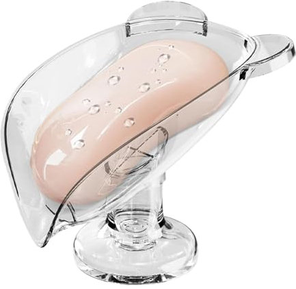 Ventosa para jabonera, jabonera con ventosa | Estuche para barra de jabón drenable,Jabonera escurridora para baño, estante de almacenamiento para barra de jabón, contenedor de jabón de sujeción fuerte