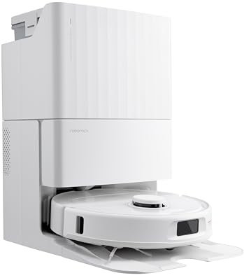 roborock Qrevo S5V Saugroboter mit Wischfunktion&Hebarem Wischmopp, 12.000Pa Saugkraft, Zero-Tangle System, Warmlufttrocknung, Intelligente Hindernisvermeidung, Multifunktions-Dockingstation (Weiß)