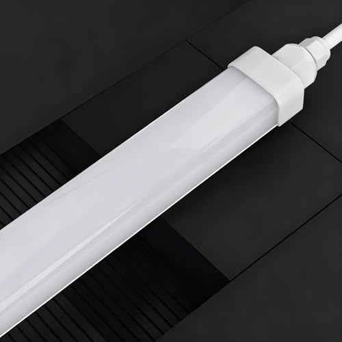Tobeter LED Feuchtraumleuchte 150cm, 45W 4500LM Neutralweiß 4000K LED Feuchtraumlampe Röhre Wannenleuchte Deckenleuchte für Garage Keller Büro Feuchtraum, IP65 Wasserfest