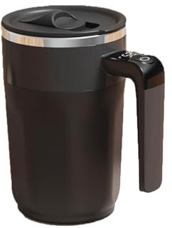 Tazza da caffè auto-mescolante, portatile, per mescolare automaticamente, per mescolare latte, cacao e bevande, tazza durevole da viaggio personalizzata (nero, 14 cm)