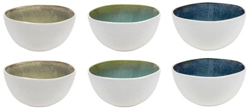 Cookinglife Suppenschüsseln Belize, 6 Stück, Ø 15 cm, 760 ml, Steingut, spülmaschinen-, mikrowellen- und ofengeeignet