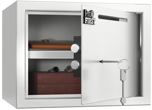 Profirst Möbeltresor Guardian 3 Einwurfschlitz Stahl Doppelbartschloss 2 Schlüssel herausnehmbarer Fachboden Filzunterlage inkl. Befestigungsmaterial