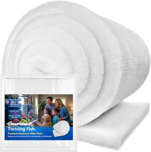 Borlech Aquarium Filter Floss Pad, Filter Media Accessories for Fish Tanks and Ponds, Ultra-Clear Water in No Time, 2.5 cm Thick (30 cm Wide, 200 cm Long)