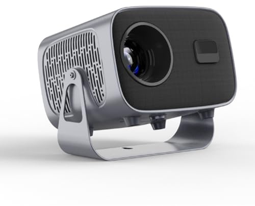 Proiettore Smart, Sistema Android 11, 1080P con supporto 4K, correzione Keystone, WiFi 6 e Bluetooth 5.2, 15000 lumen, proiettore home cinema rotante a 360°, videoproiettore per iOS/Android / PS5