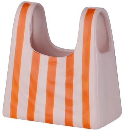 BUTLERS Blumenvase 12x22x22 cm Dolomit - Shopping Bag -