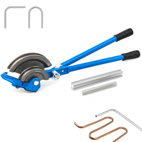 Piegatubi manuale per tubi in rame e alluminio da 15mm/22mm, 180° Utensili per piegare tubi HVAC e aria condizionata blue