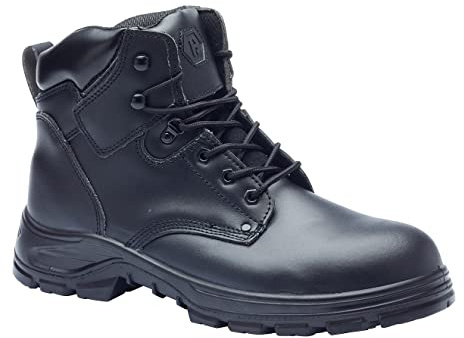 Blackrock Bottes de trekking S3 résistantes à l'eau avec protection antistatique, cuir noir, embout en acier et semelle intermédiaire protectrice en acier, bottes de travail légères et sécuritaire