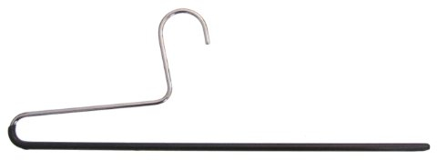 Hagspiel 10 St. Hosenbügel aus Metall, schwarz rutschhemmend beschichtet, 35 cm Made in EU