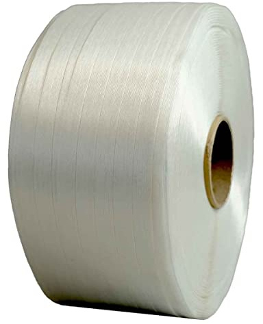 TECPLAST Feuillard de cerclage fil à fil FF 19 mm x 600 m - Qualité PRO - Haute Résistance 550kg - Feuillard textile PET