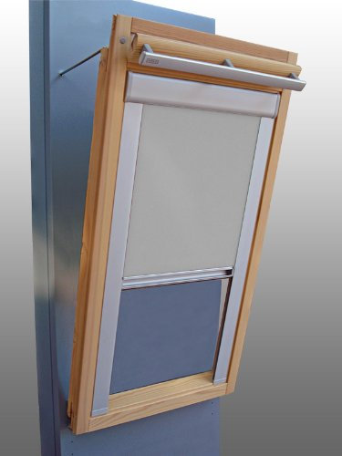 Verdunkelungsrollo Rollo mit Seitenschienen für Velux DKL-EP GGL,GPL,GHL,GTL P08 grau