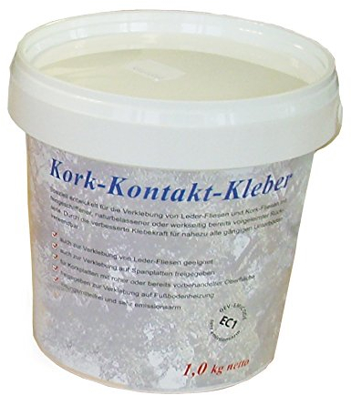 Korkkleber/Kontaktkleber/Korkkontaktklebstoff zum Kleben von Korkboden Korkplatten Rollenkork - 1kg