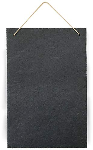 Schiefertafel Kreidetafel zum beschriften und aufhängen Vintage Deko Schieferplatte für Küche, Garten, Tisch 30x20 cm groß hoch