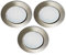 Trango Lot de 3 spots encastrés pour meubles LED G4E-032 12 Volt AC/DC plafonnier, nickel mat pour remplacer la lampe de meuble conventionnelle, luminaires encastrés avec douille MR16, G4, GU5.3