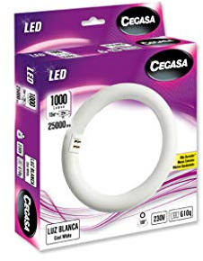 CEGASA LAMPARA LED Tubo Circular G10Q 15W 1000LM 4000, Negro, Estandar