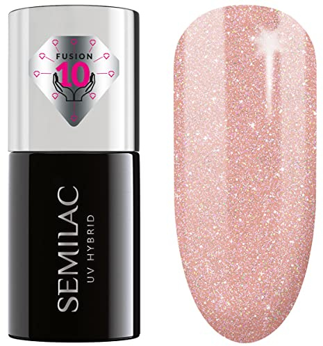 Semilac Extend Care 5in1 UV Nagellack 804 Glitter Soft Beige 7ml
