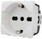 Presa Bipasso 2P+T 10/16A SCHUKO Compatibile con BTICINO Living Light Nero Bianco