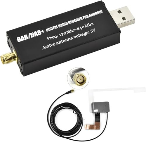 CAMECHO Car DAB/DAB+ Digital Radio Receiver Adapter Compatible for Most Android Car Stereo Radio with USB Connection
