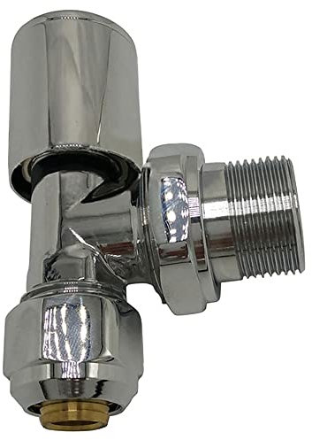Straight Manual Radiator Valve, Straight Heated Towel Rail Radiator Valves, Towel Rail Designer Radiator Valves for Bathroom Heated Radiator Replacement Kit (1/2 Angled)
