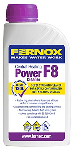 Kudos-Trading - Fernox F8 Super Strength Cleaner Boiler Central Heating System Sludge Remover Radiator Protector Inhibitor 500ml Boiler Protection Cleaner
