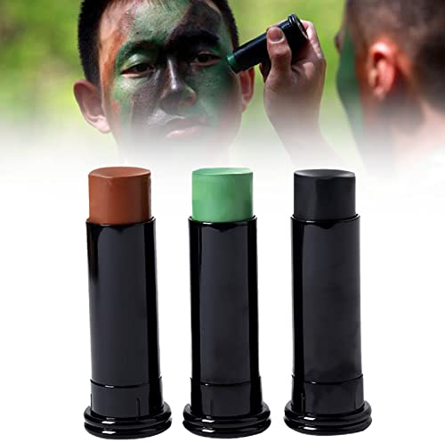 3-Farben Tarnschminke Camouflage Set, Tarnschmink-Stift, Tarnschminke Camouflage Creme, Camouflage Gesicht Farbe Sticks Kit, Tarnschminke Schminkstifte, Schminke Bodypainting