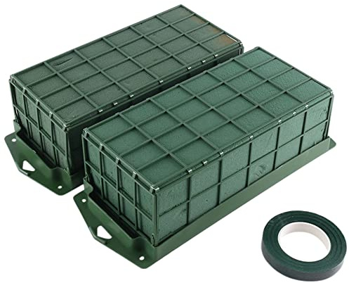 Hausdec Lot de 2 cages florales en mousse pour arrangements floraux secs et humides