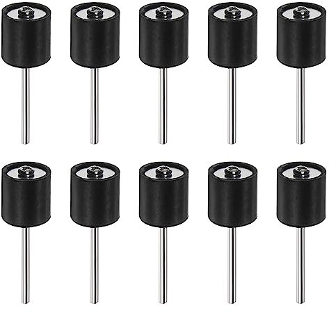 QUARKZMAN 10pcs 1/2 pouce Ponçage Tambour Caoutchouc Mandrins 2.35mm Tige Ponçage Manchon Support pour Tambour Ponceuse Rotative Broyeur