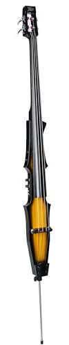 Fame UB-1 Elektrischer Kontrabass Sunburst, Transportabler 3/4 Größe Bass, mit Piezo Tonabnehmer, inklusive Gig Tasche