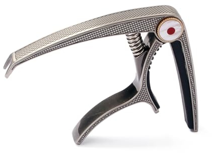 Toyvian Clamp Key Kapodaster Für Akustik Und E-gitarre Schwarznickel Klein Tragbar Stimmstabil Für 6-saitige Gitarren