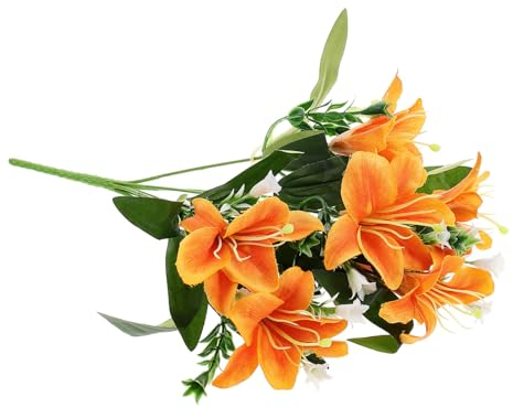 GRIRIW Artificiali Decorazione Per Matrimoni e Casa Giglio Per Vasi e Centrotavola Facile e