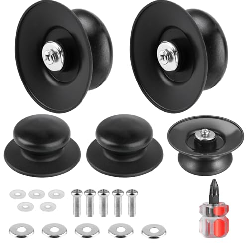 5 Stück Topfdeckelknöpfe, Universal Topfdeckelgriffe, Küche Kochgeschirr Pfannendeckel Abdeckung Kasserolle Handgriff Ersatzknöpfe Griffe für Bratpfanne Topfdeckeldeckel