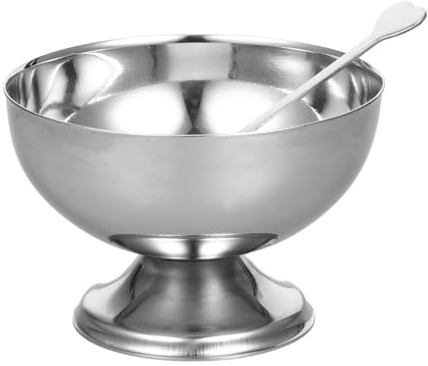 MAGICLULU 3 Pz tazza da dessert in acciaio inossidabile coppetta antipasto semifreddo coppette gelato in acciaio inox ciotole per mescolare terrario insalatiera portaoggetti