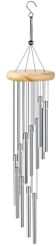 Ehuihuan Glockenspiel Windspiel Balkon, Klangspiel für Draußen, Windspiele für Draußen Drinnen Hängend Groß, Windspiele für den Garten mit 12 Windspiel Röhren, Garden Wind Chimes Outdoor Indoor 58cm